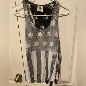 Gray White Star Racerback Tank Top Cotton On Sz L
